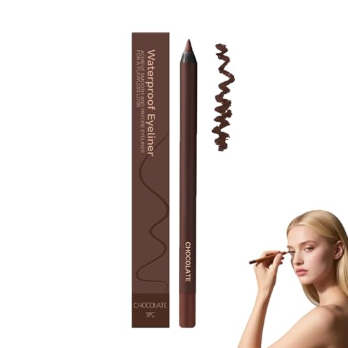 24 Hr Waterproof Eyeliner Duo Sharpenable Eye Pencil,Glatt Pflaumen Eyeliner Langanhaltender,Eyeliners Wasserdichtes Bleistift,Kein Verschmieren Einfach Zu Färben (Chocolate) von WWWSENSEN