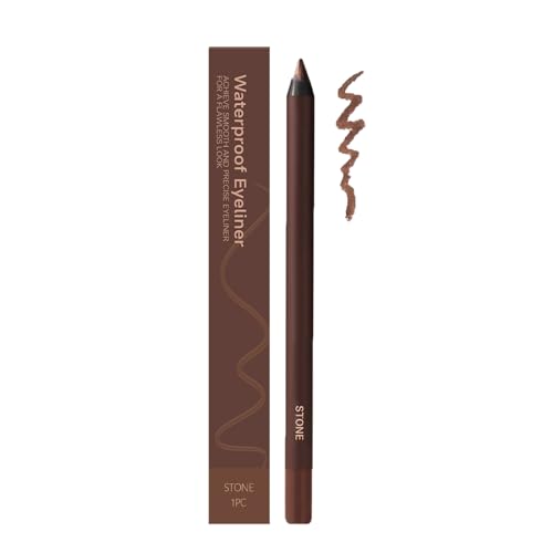 24 Hr Waterproof Eyeliner Duo Sharpenable Eye Pencil,Glatt Pflaumen Eyeliner Langanhaltender,Eyeliners Wasserdichtes Bleistift,Kein Verschmieren Einfach Zu Färben (Stone) von WWWSENSEN