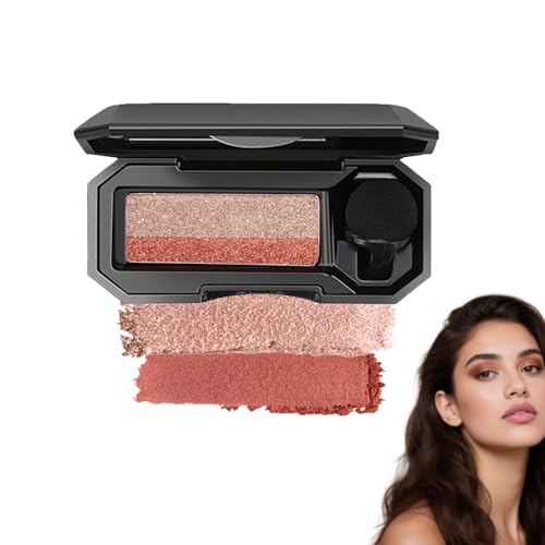 Perfect Dual Color Eyeshadow,Zwei-Farbiger Wasserdichter Lidschatten,Eyeshadow Palette Mit Lidschatten Applikator,Lang Anhaltende Für Augen-Makeup (4#Orange) von WWWSENSEN