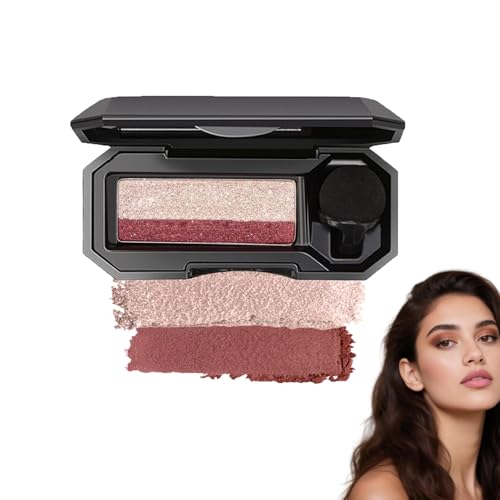 Perfect Dual Color Eyeshadow,Zwei-Farbiger Wasserdichter Lidschatten,Eyeshadow Palette Mit Lidschatten Applikator,Lang Anhaltende Für Augen-Makeup (5#Pink White) von WWWSENSEN