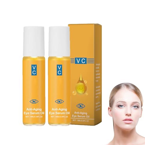 Vc Facial Serum Roll-On,Lutein Eye Essence Oil,Lutein Anti-Falten Serum Öl,Anti-Aging-Augenserum Gegen Falten,Leichte Straffende Augenöle Für Frauen (2pcs) von WWWSENSEN