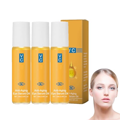 Vc Facial Serum Roll-On,Lutein Eye Essence Oil,Lutein Anti-Falten Serum Öl,Anti-Aging-Augenserum Gegen Falten,Leichte Straffende Augenöle Für Frauen (3pcs) von WWWSENSEN