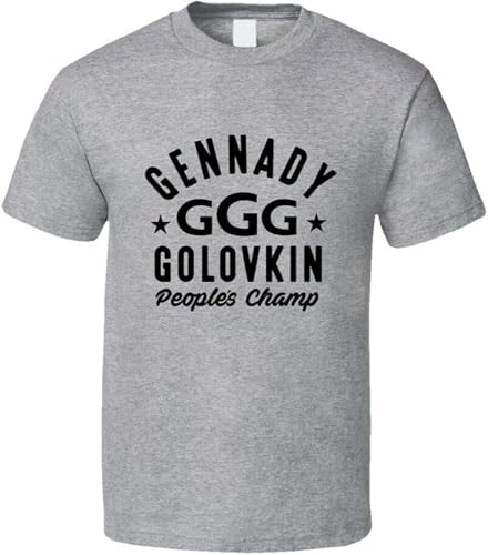 BIAN GGG T-Shirt Gennady Golovkin Peoples Champ Grey T-Shirt Hemden(Large) von WWX9NLEE