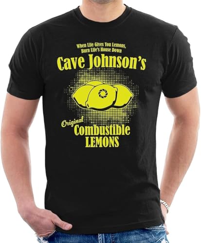 Portal 2 Cave Johnsons Combustible Lemons Men's T-Shirt Hemden(Medium) von WWX9NLEE