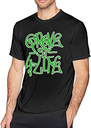 WWX9NLEE Grove Street 4 Life GTA Mens Black Orden Tshirt Hemden(X-Large) von WWX9NLEE