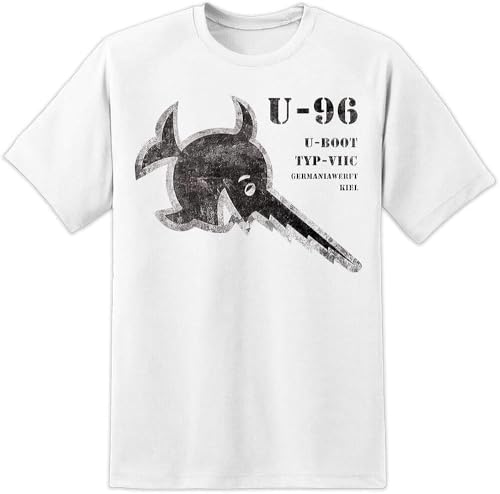 WWX9NLEE kankun OO Das Boot Tshirt U-96 German U Boat Movie Submarine Ww2 War Laughing Sawfish Hemden(XX-Large) von WWX9NLEE