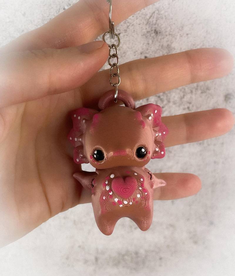 Schlüsselanhänger Axolotl Pixie Goblin Flexi Artikuliert 3D Gedruckt Schlüsselanhänger Axolotl Pixie Goblin Flexi Artikuliert 3D Gedruckt von WWonderlanddolls