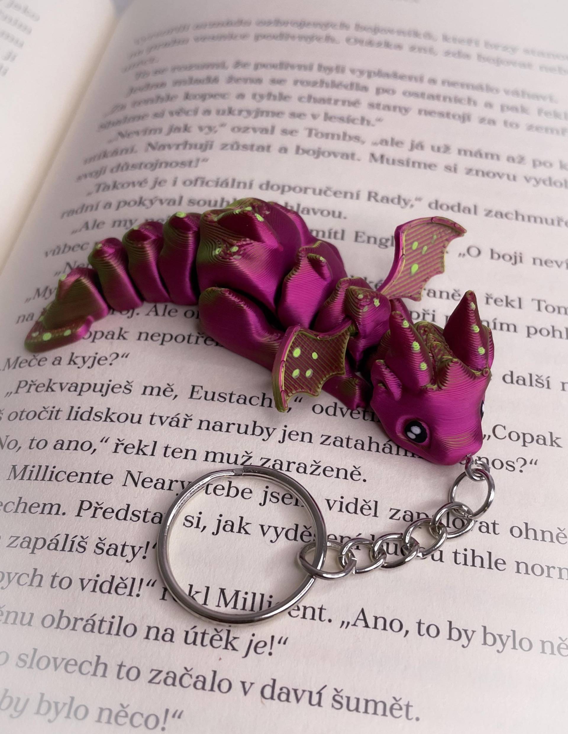 Schlüsselanhänger Fantasy Drache Rosa Grün Kleine Accessoires Schlüsselanhänger Fantasy Drache Rosa Grün Kleine Accessoires von WWonderlanddolls