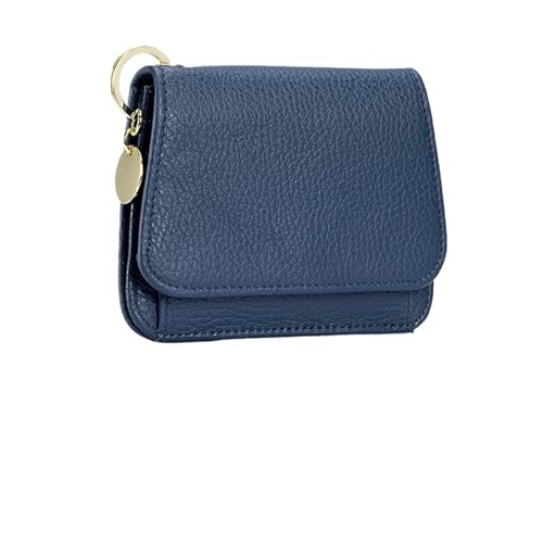 Geldbörse Damen Damen Slim Trifold Wallet Kreditkartenhalter mit Reißverschluss Münzfach(Blue) von WXBCDS