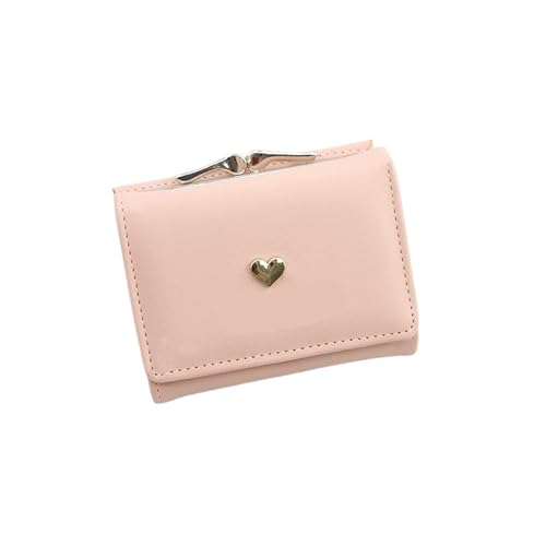 WXBCDS Geldbörse Damen Frauen Brieftasche Kurze Frauen Brieftasche Karte Halter Frau Geldbörse for Weibliche Clutch(Pink) von WXBCDS