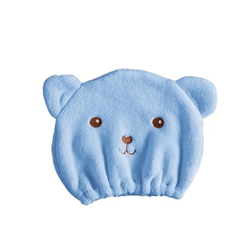 WXBCDS Handtuch Für Haare Trockene Haarkappe for Frauen, schnell trocknend, saugfähig, Dickes Mikrofaser-Kopftuch, Duschhaube, Handtuch(Blue) von WXBCDS