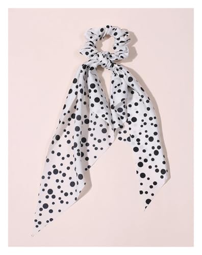 WXBCDS Kopftuch Damen Drucken Schleife Scrunchies Haarband for Frauen elastisches Haarband Mädchen Schachtelhalm Haargummis Haar-Accessoires(Style 1-2) von WXBCDS