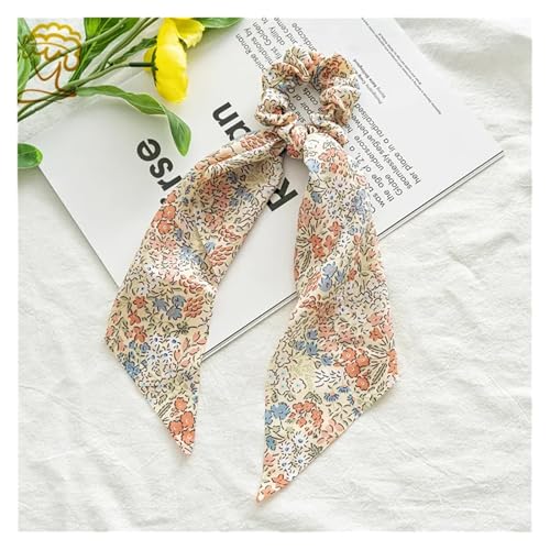 WXBCDS Kopftuch Damen Drucken Schleife Scrunchies Haarband for Frauen elastisches Haarband Mädchen Schachtelhalm Haargummis Haar-Accessoires(Style 11-1) von WXBCDS