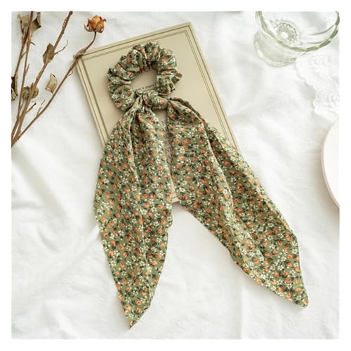 WXBCDS Kopftuch Damen Drucken Schleife Scrunchies Haarband for Frauen elastisches Haarband Mädchen Schachtelhalm Haargummis Haar-Accessoires(Style 12-3) von WXBCDS