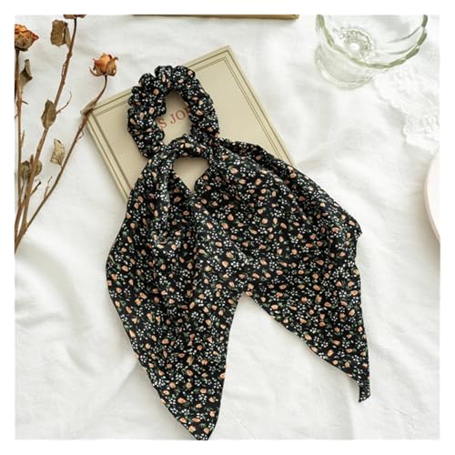 WXBCDS Kopftuch Damen Drucken Schleife Scrunchies Haarband for Frauen elastisches Haarband Mädchen Schachtelhalm Haargummis Haar-Accessoires(Style 12-5) von WXBCDS