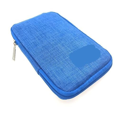 WXBCDS Reise Elektronik Organizer Kabel-Gadget-Organizer, Aufbewahrungstasche, Kabel, Ladegerät, Digitale Festplatte, USB-SD-Karte, tragbare elektronische Kopfhörer-Hülle, Reisetasche(Blue) von WXBCDS