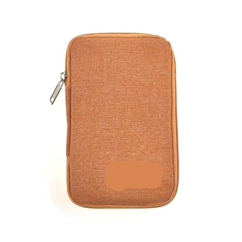WXBCDS Reise Elektronik Organizer Kabel-Gadget-Organizer, Aufbewahrungstasche, Kabel, Ladegerät, Digitale Festplatte, USB-SD-Karte, tragbare elektronische Kopfhörer-Hülle, Reisetasche(Orange) von WXBCDS
