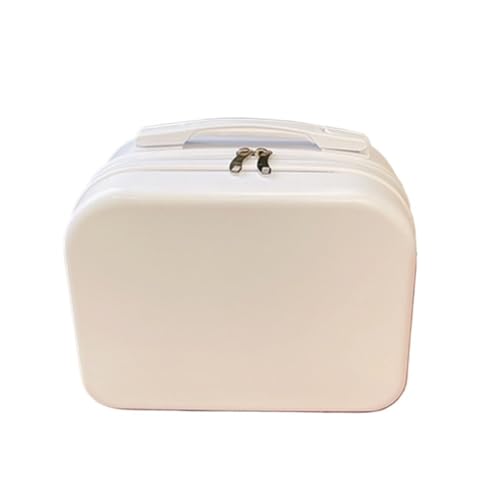 WXBCDS Reisekoffer Gepäck Weibliche 14 Zoll Koffer Frauen Kosmetik Fall Mini Tragbare Boarding Fall Kleine Reise Business Tasche Make-Up Lagerung Box(White) von WXBCDS