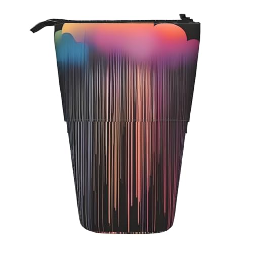 WXCJWD Bunte Regenbogen-Regenstifte, Teleskop-Bleistift, einziehbar, tragbare Make-up-Tasche und Schreibwaren-Aufbewahrungsbox, geeignet für Büroumgebungen von WXCJWD