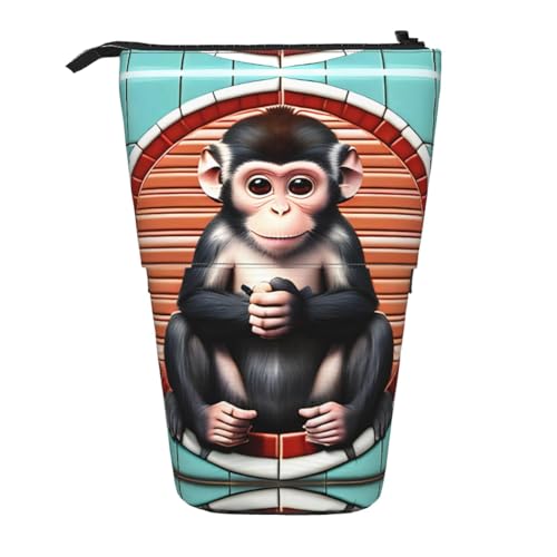 WXCJWD Die Silent Monkey Pencil Teleskop-Bleistifttasche und tragbare Make-up-Tasche und Schreibwaren-Aufbewahrungsbox, geeignet für Büroumgebungen WXCJWD Die Silent Monkey Pencil Teleskop-Bleistifttasche und tragbare Make-up-Tasche und Schreibwaren-Aufbewahrungsbox, geeignet für Büroumgebungen von WXCJWD