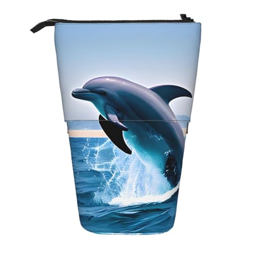 WXCJWD Jumping Up Delphins Bleistift Teleskop, einziehbar, tragbare Make-up-Tasche und Schreibwaren-Aufbewahrungsbox, geeignet für Büroumgebungen WXCJWD Jumping Up Delphins Bleistift Teleskop, einziehbar, tragbare Make-up-Tasche und Schreibwaren-Aufbewahrungsbox, geeignet für Büroumgebungen von WXCJWD