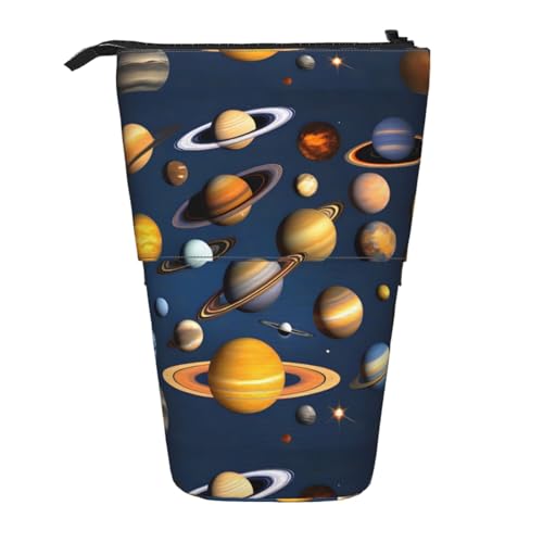 WXCJWD Solar System Planets Bleistift Teleskopisch einziehbarer Bleistift tragbare Make-up-Tasche und Schreibwaren-Aufbewahrungsbox, geeignet für Büroumgebungen von WXCJWD