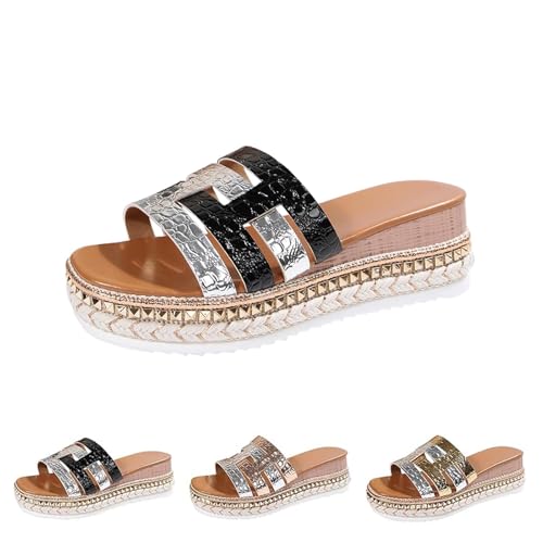 Orthopädische Damen-Sandalen, modische Kreuzband-Sandalen, dicke Sohle, leicht, bequem, lässig, Hausschuhe, Schwarz , 43 EU Orthopädische Damen-Sandalen, modische Kreuzband-Sandalen, dicke Sohle, leicht, bequem, lässig, Hausschuhe, Schwarz , 43 EU von WXDTW