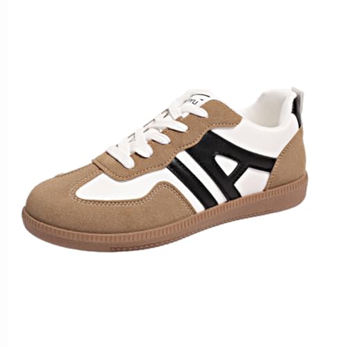 Orthopädische Komfort-Sneaker, Gummi, rutschfeste Tennisschuhe, Damen, leicht, lässig, Walking-Sneaker für Damen, Schwarz , 42 EU von WXDTW