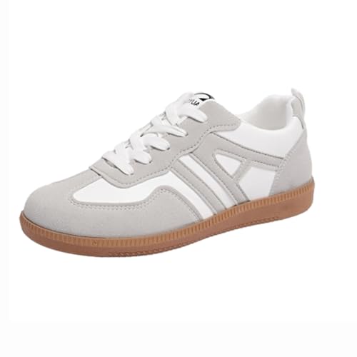 Orthopädische Komfort-Sneaker, Gummi, rutschfeste Tennisschuhe, Damen, leicht, lässig, Walking-Sneaker für Damen, grau, 39.5 EU von WXDTW