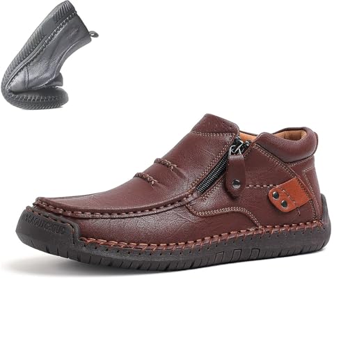 WXDTW The First Young Shoes Herren Handgefertigte Leder Slip-On Fahrstiefel Herren Outdoor Wanderstiefel Arbeitsstiefel, braun, 0 UK Wide WXDTW The First Young Shoes Herren Handgefertigte Leder Slip-On Fahrstiefel Herren Outdoor Wanderstiefel Arbeitsstiefel, braun, 0 UK Wide von WXDTW