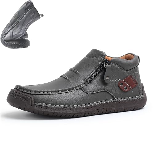WXDTW The First Young Shoes Herren Handgefertigte Leder Slip-On Fahrstiefel Herren Outdoor Wanderstiefel Arbeitsstiefel, grau, 0 UK Wide WXDTW The First Young Shoes Herren Handgefertigte Leder Slip-On Fahrstiefel Herren Outdoor Wanderstiefel Arbeitsstiefel, grau, 0 UK Wide von WXDTW