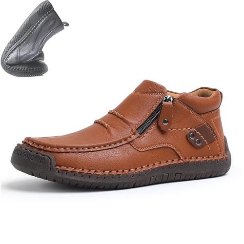 WXDTW The First Young Shoes Herren Handgefertigte Leder Slip-On Fahrstiefel Herren Outdoor Wanderstiefel Arbeitsstiefel, khaki, 0 UK Wide WXDTW The First Young Shoes Herren Handgefertigte Leder Slip-On Fahrstiefel Herren Outdoor Wanderstiefel Arbeitsstiefel, khaki, 0 UK Wide von WXDTW