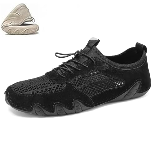 Wasserdichte und atmungsaktive orthopädische Schuhe für Herren und Damen, Outdoor-Mesh-Trail-Schuhe, rutschfest, leicht, Freizeit-Sneaker, Schwarz , 0 UK Wide Wasserdichte und atmungsaktive orthopädische Schuhe für Herren und Damen, Outdoor-Mesh-Trail-Schuhe, rutschfest, leicht, Freizeit-Sneaker, Schwarz , 0 UK Wide von WXDTW