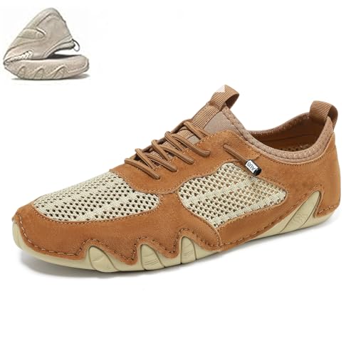 Wasserdichte und atmungsaktive orthopädische Schuhe für Herren und Damen, Outdoor-Mesh-Trail-Schuhe, rutschfest, leicht, Freizeit-Sneaker, braun, 0 UK Wide Wasserdichte und atmungsaktive orthopädische Schuhe für Herren und Damen, Outdoor-Mesh-Trail-Schuhe, rutschfest, leicht, Freizeit-Sneaker, braun, 0 UK Wide von WXDTW