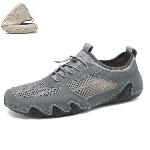 Wasserdichte und atmungsaktive orthopädische Schuhe für Herren und Damen, Outdoor-Mesh-Trail-Schuhe, rutschfest, leicht, Freizeit-Sneaker, grau, 0 UK Wide Wasserdichte und atmungsaktive orthopädische Schuhe für Herren und Damen, Outdoor-Mesh-Trail-Schuhe, rutschfest, leicht, Freizeit-Sneaker, grau, 0 UK Wide von WXDTW
