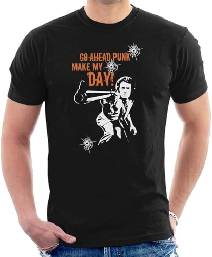 Go Ahead Punk Make My Day Dirty Harry Men's T-Shirt Hemden(3X-Large) von WXIANGW