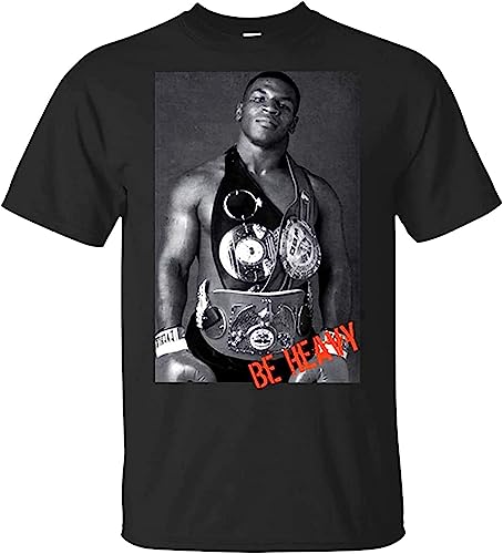 Men's Mike Tyson T-Shirt Be Heavy (Young Tyson) T-Shirt T-Shirts & Hemden(Large) von WXIANGW