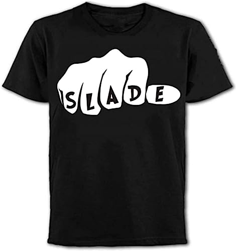 Slade 70's Glam Rock Band Mens T-Shirt Free UK Delivery Black Adult Top Black Black T-Shirts & Hemden(Medium) von WXIANGW