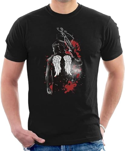Walking Dead Daryl Dixon Wings and Crossbow Men's T-Shirt Hemden(Large) von WXIANGW