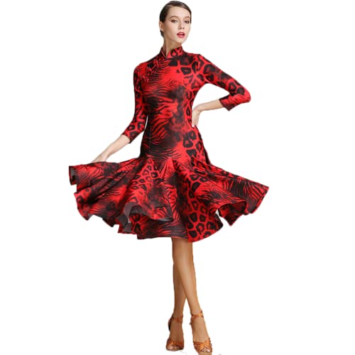 Ballsaal Tanzkleid Modern Waltz Tango Schlitz Röcke Tanzkostüme Ärmel Standard Party Tanzkleid für Frauen von WXJY