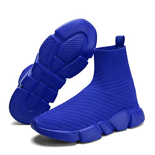 WXQ Herren Laufschuhe Bequem Leicht Atmungsaktiv Walkingschuhe Mesh Workout Casual Sportschuhe, All Blue 023, 44 EU von WXQ