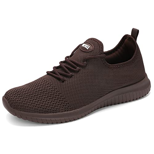 WXQ Herren Laufschuhe Bequem Leicht Atmungsaktiv Wanderschuhe Mesh Workout Freizeit Sportschuhe, Farbe: Braun, 46.5 EU von WXQ