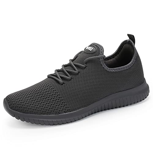 WXQ Herren Laufschuhe Bequeme Leichte Atmungsaktive Wanderschuhe Mesh Workout Casual Sportschuhe, Grau, 47.5 EU von WXQ