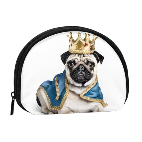 Mini-Geldbörse mit niedlichem Hunde-Aufdruck, für Damen und Mädchen, Persönlichkeit, kleine Münztasche, Aufbewahrungstasche, Clutch, Geldbörse, Einheitsgröße, lässig, Schwarz , Einheitsgröße von WXWJSHMGC