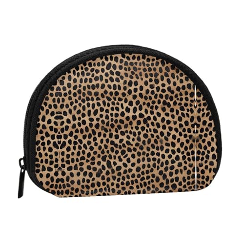 Münzgeldbörse mit Leopardenmuster, Mini-Geldbörse für Damen und Mädchen, Persönlichkeit, kleine Münztasche, Aufbewahrungstasche, Clutch, Geldbörse, Einheitsgröße, lässig, Schwarz , Einheitsgröße von WXWJSHMGC