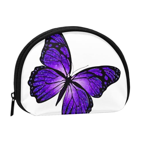 Münzgeldbörse mit Schmetterlings-Aufdruck, Mini-Geldbörse für Damen und Mädchen, Persönlichkeit, kleine Münztasche, Aufbewahrungstasche, Clutch, Geldbörse, Einheitsgröße, lässig, Schwarz von WXWJSHMGC