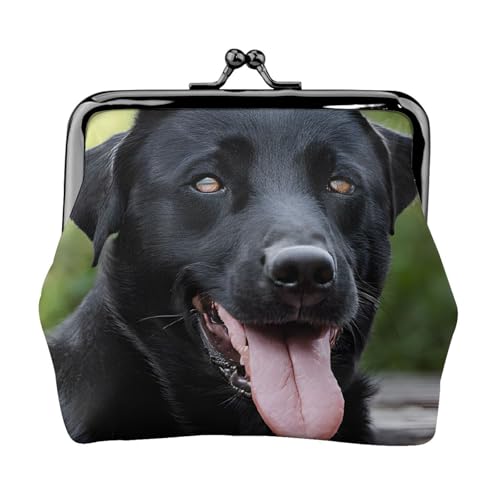 Rottweiler Geldbörse mit Tapetendruck, Münzgeldbörse für Männer und Frauen, Leder, Kussschloss, kleine Tasche, Münzbörse von WXWJSHMGC