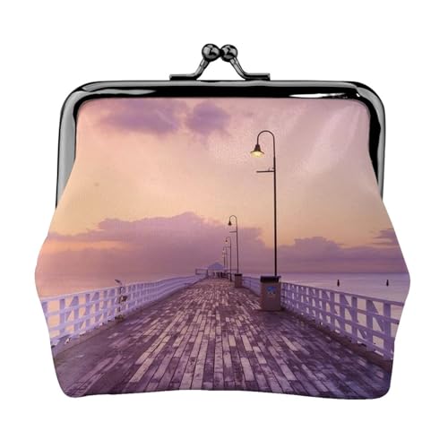 The Mumbai Filmcity Tours Print Print Coin Purse for Men Women Leather Kiss Lock Small Pouch Coin Wallet von WXWJSHMGC