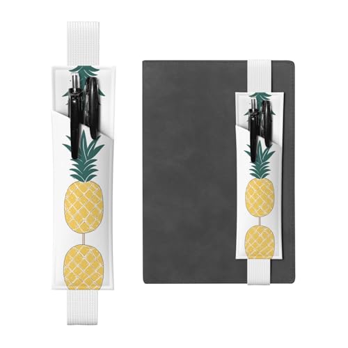 WXWJSHMGC Be A Ananas-Druck, 2 Stück, verstellbares Gummiband, Stifthalter, PU-Leder, Stifteetui für Hardcover-Tagebücher, Notizbücher für den Schulanfang, Geschenk, weiß, Einheitsgröße WXWJSHMGC Be A Ananas-Druck, 2 Stück, verstellbares Gummiband, Stifthalter, PU-Leder, Stifteetui für Hardcover-Tagebücher, Notizbücher für den Schulanfang, Geschenk, weiß, Einheitsgröße von WXWJSHMGC