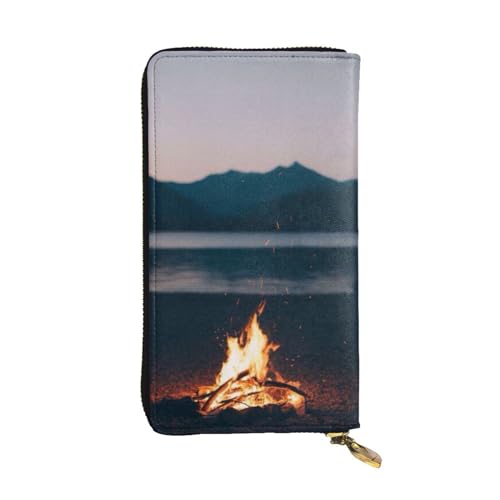 WXWJSHMGC Camping-Druck, modische lange Geldbörse, Einkaufs-Clutch, PU-Leder, Handtasche für Damen, Herren von WXWJSHMGC